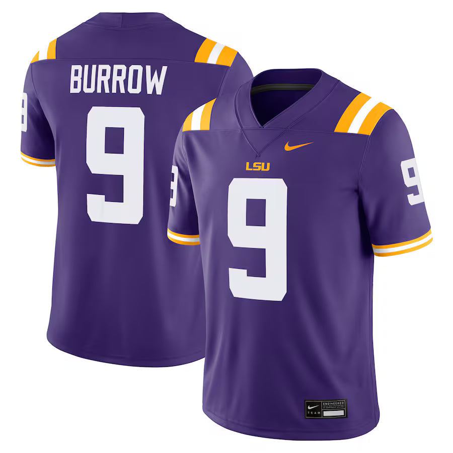 Joe Burrow LSU Tigers Alumni Jersey - Purple sports jersey product view 1