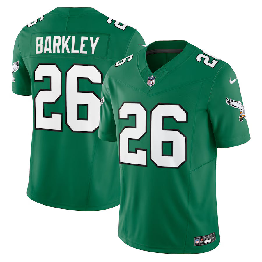 Saquon Barkley Philadelphia Eagles Jersey - Kelly Green football jersey product view 1