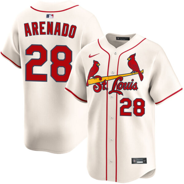 Nolan Arenado St. Louis Cardinals Alternate Limited Jersey - Cream baseball jersey product view 1