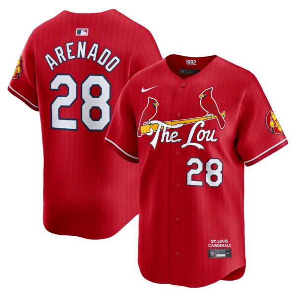 Nolan Arenado St. Louis Cardinals City Connect Limited Jersey - Red baseball jersey product view 1