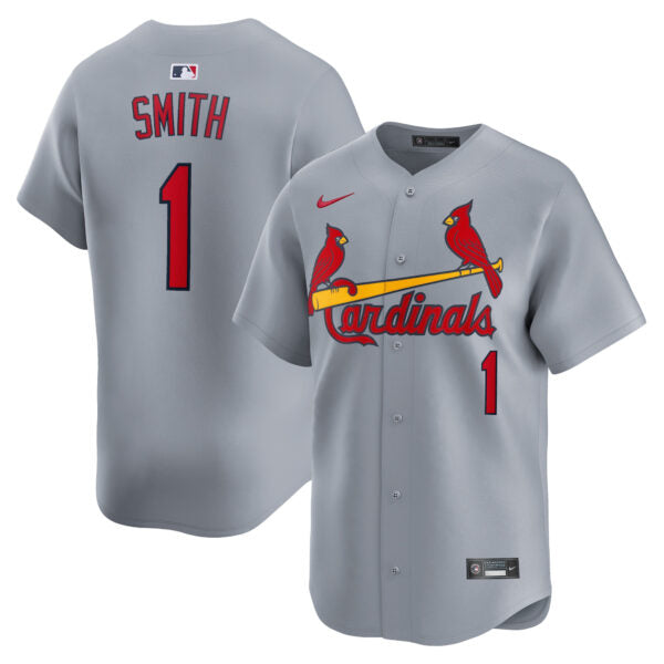 Ozzie Smith St. Louis Cardinals Road Limited Jersey - Gray baseball jersey product view 1