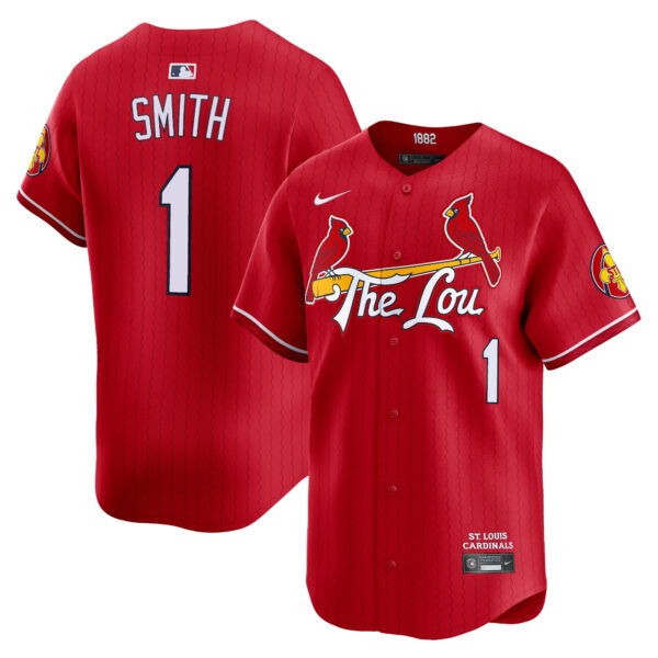 Ozzie Smith St. Louis Cardinals City Connect Limited Jersey - Red baseball jersey product view 1