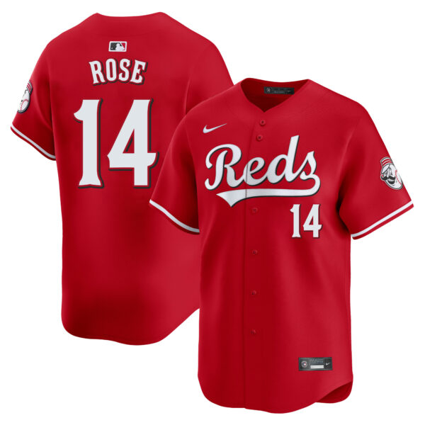 Pete Rose Cincinnati Reds Alternate Limited Jersey - Red baseball jersey product view 1