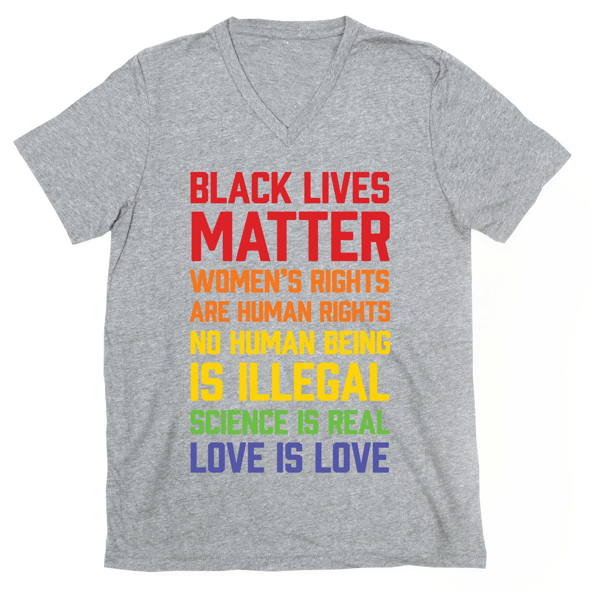 Black Lives Matter List V-Neck - Adult & Kids T-Shirts, Sweatshirts & Hoodies apparel design preview 1