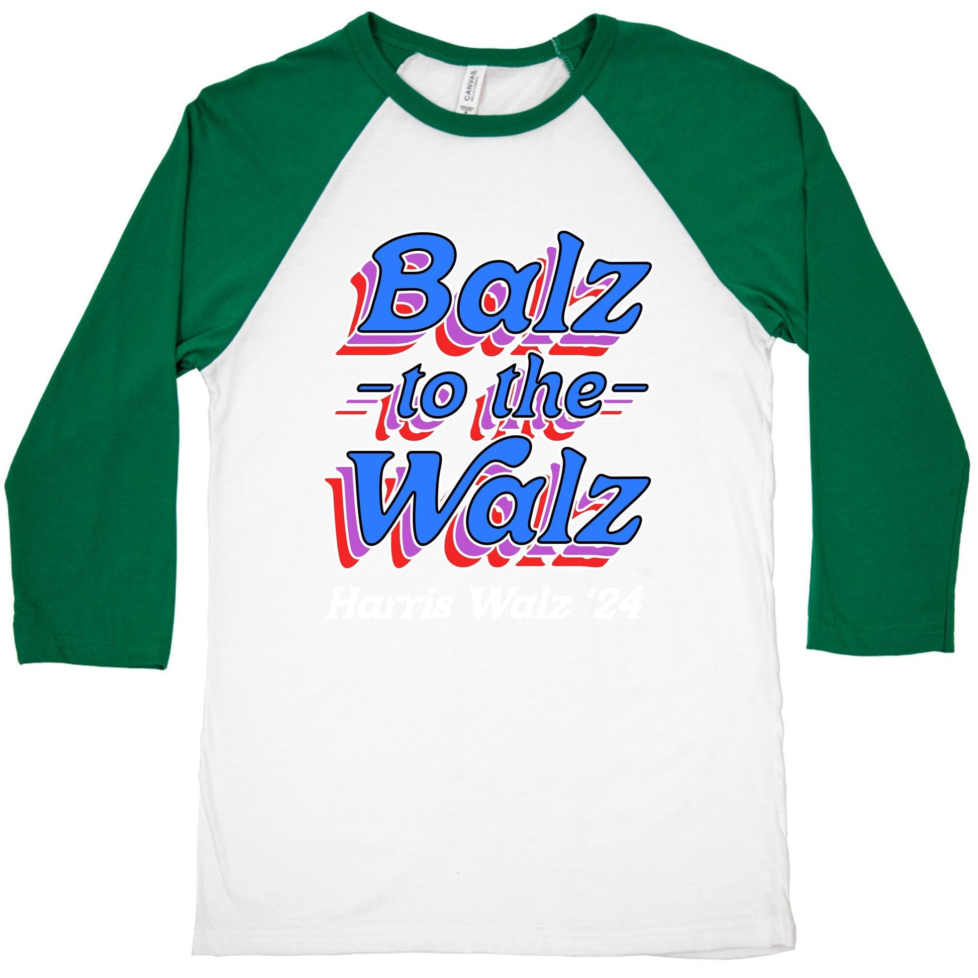 Balz to the Walz \(Harris 2024\) Baseball - Adult & Kids T-Shirts, Sweatshirts & Hoodies apparel design preview 1