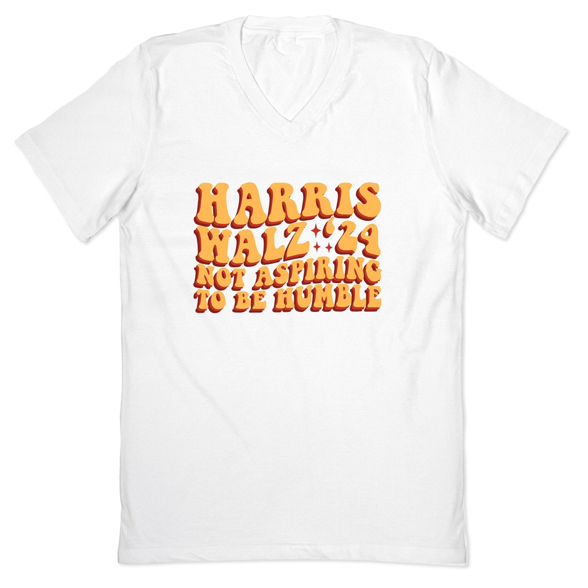 Kamala Not Aspiring To Be Humble V-Neck - Adult & Kids T-Shirts, Sweatshirts & Hoodies apparel design preview 1