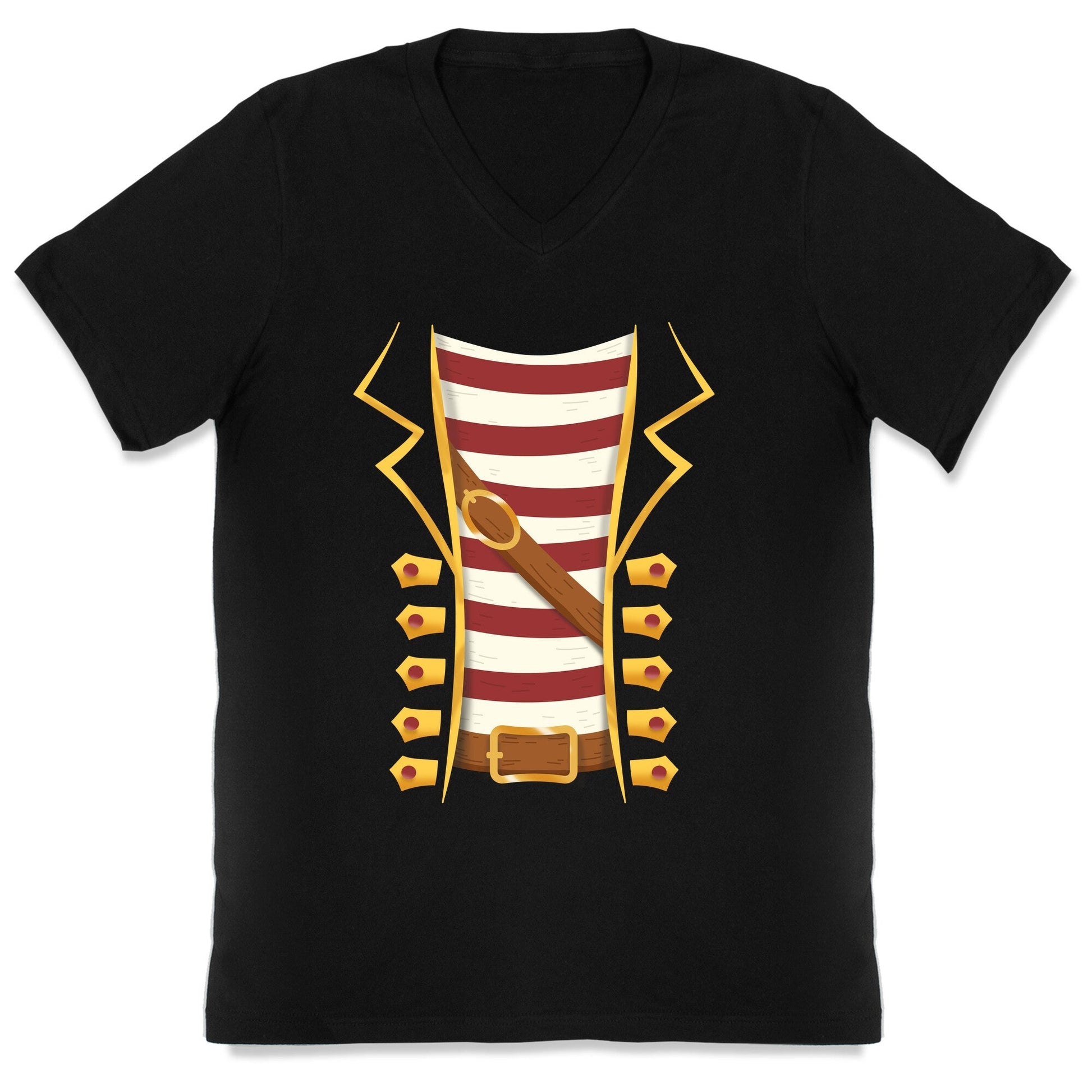 Buccaneer Halloween Pirate Costume V-Neck - Adult & Kids T-Shirts, Sweatshirts & Hoodies apparel design preview 1