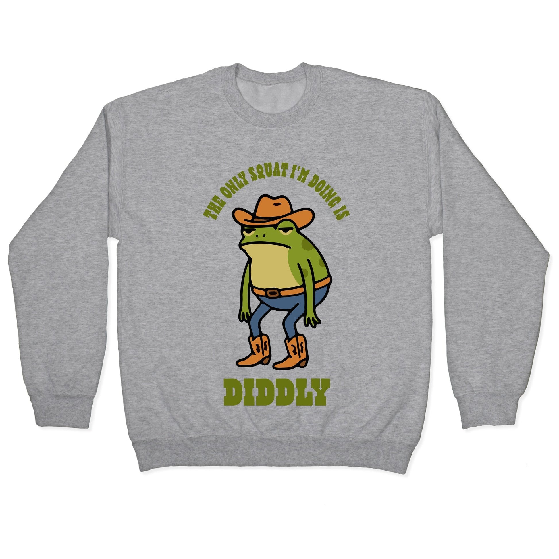 Diddly Squat Frog Crewneck - Adult & Kids T-Shirts, Sweatshirts & Hoodies apparel design preview 1
