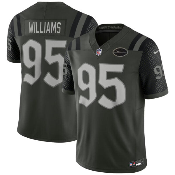 Quinnen Williams New York Jets 2025 Rivalries Collection Jersey - Gotham Green football jersey product view 1