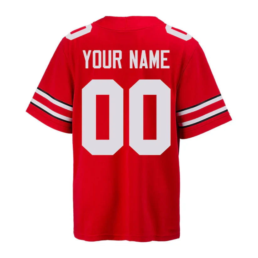 Custom Ohio States Buckeyes Jersey - Red sports jersey product view 1