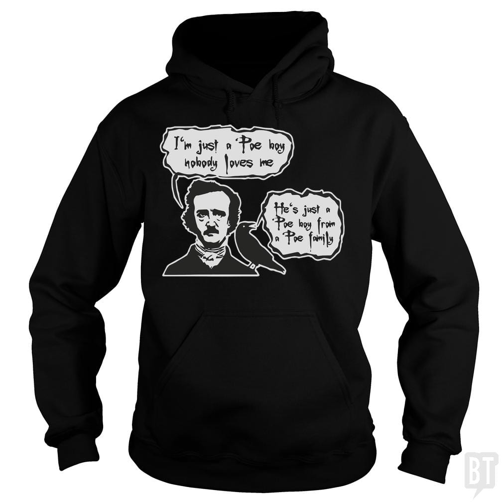 Bohemian Poe, Edgar Allan Raven - Adult & Kids T-Shirts, Sweatshirts & Hoodies apparel design preview 1