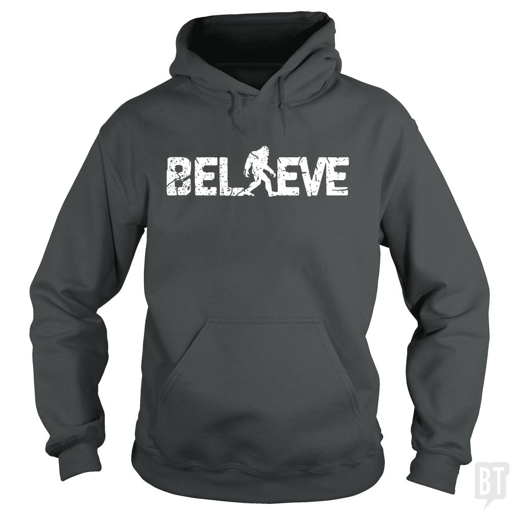Believe Bigfoot - Adult & Kids T-Shirts, Sweatshirts & Hoodies apparel design preview 1