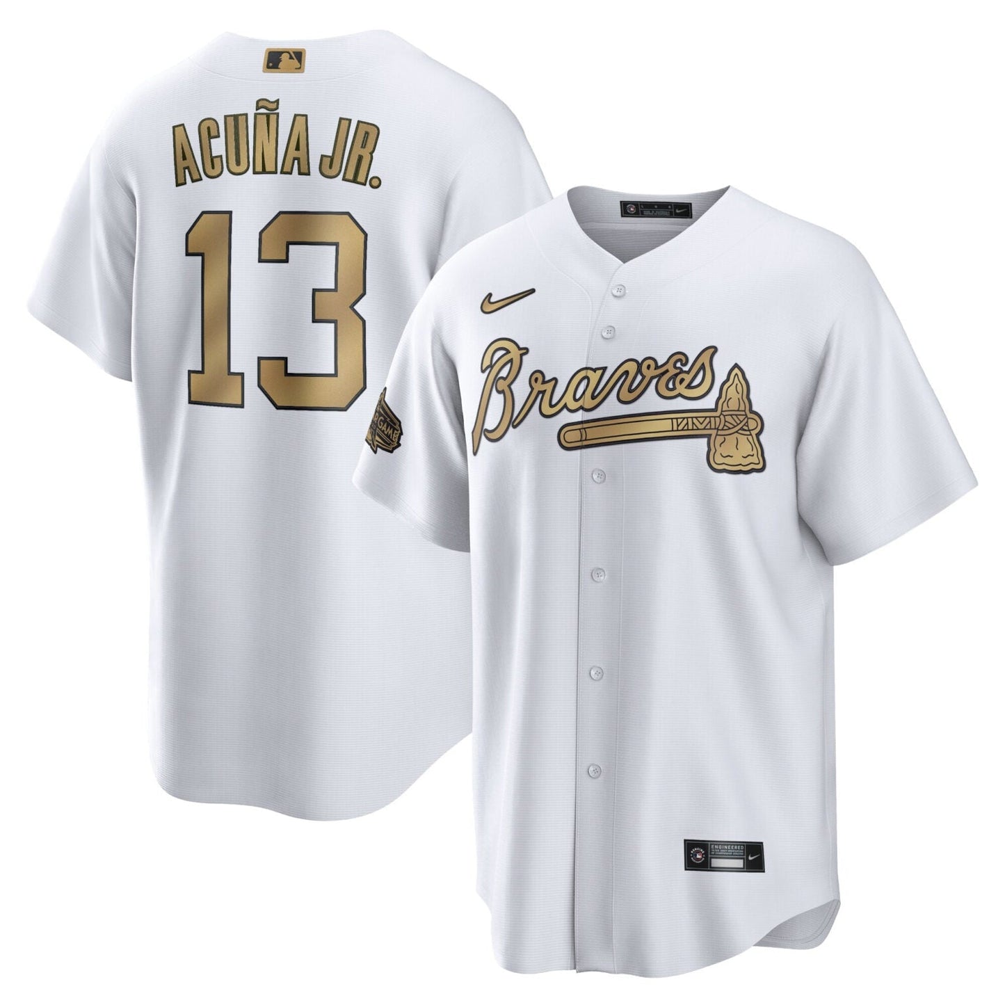 Ronald Acuna Jr Atlanta Braves 2022 All-Star Jersey – White baseball jersey product view 1