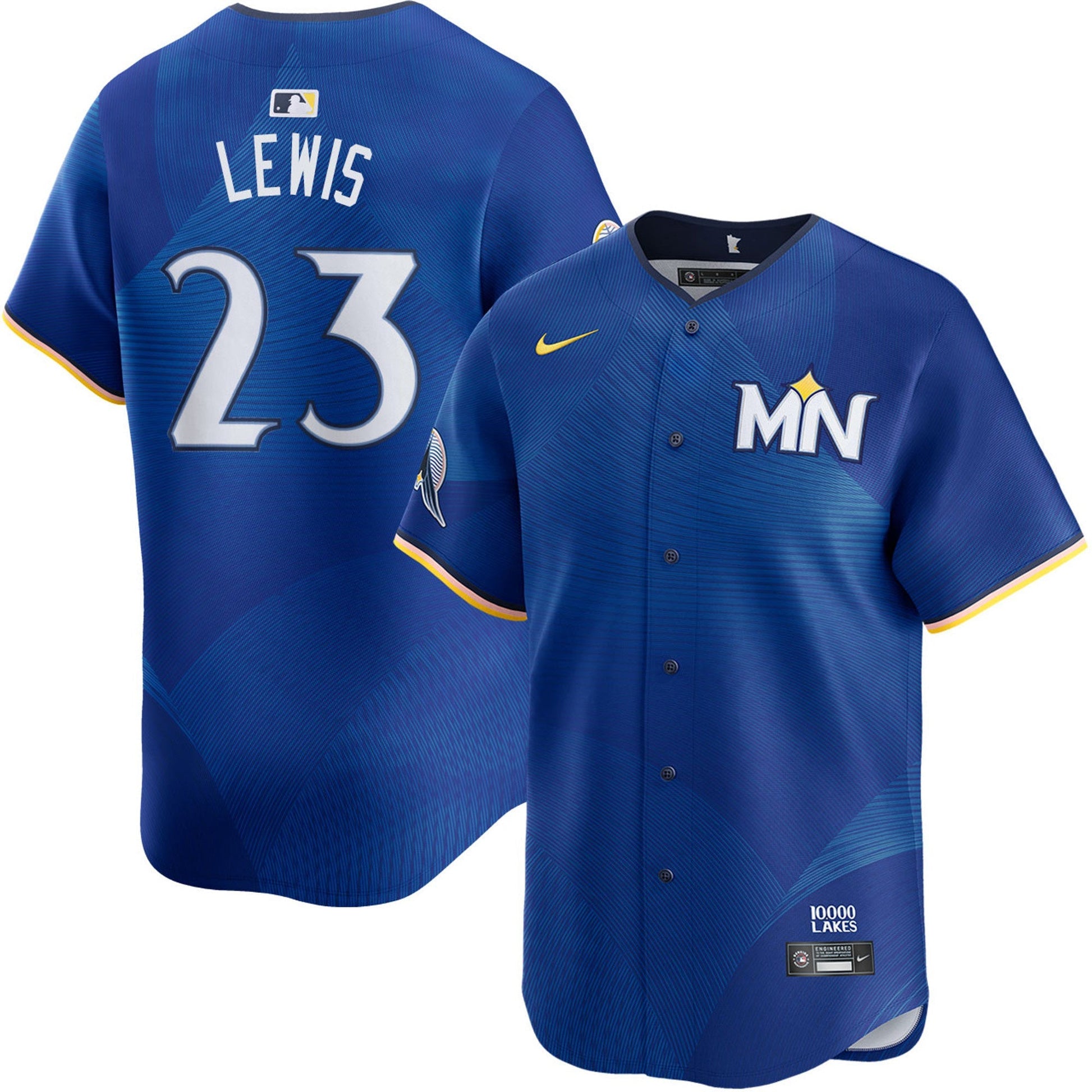Royce Lewis Minnesota Twins City Connect Jersey - Royal Blue baseball jersey product view 1