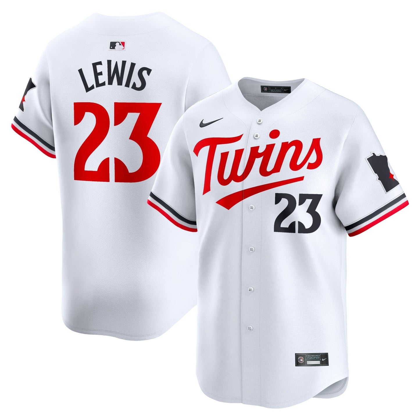 Royce Lewis Minnesota Twins Home Jersey - White baseball jersey product view 1