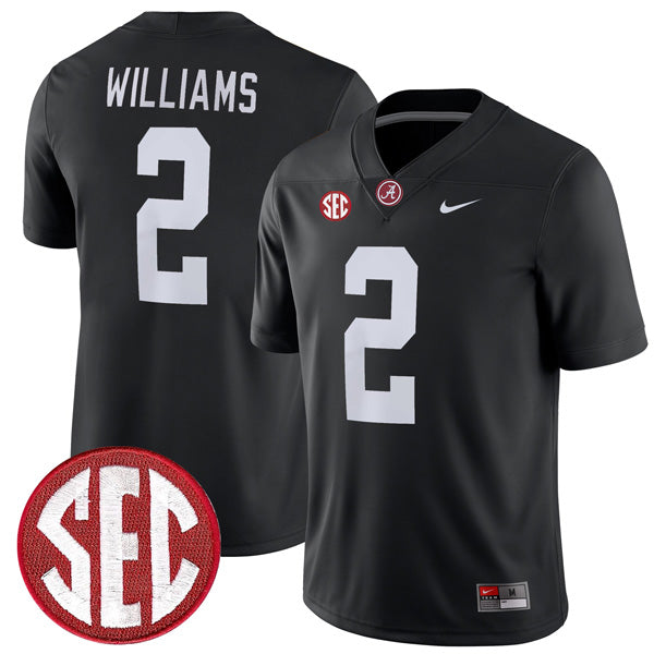 Ryan Williams Alabama Crimson Tide Jersey - Black sports jersey product view 1
