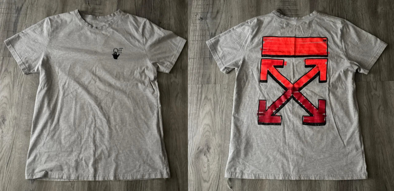 Off-White Grey Red Marker Arrow Reprint Graphic - Adult & Kids T-Shirts, Sweatshirts & Hoodies apparel design preview 1