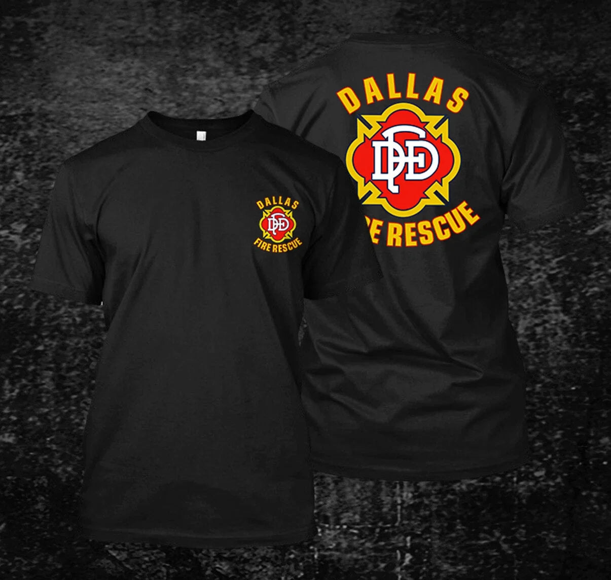 Dallas fire rescue Custom Men's Back and front - Adult & Kids T-Shirts, Sweatshirts & Hoodies apparel design preview 1
