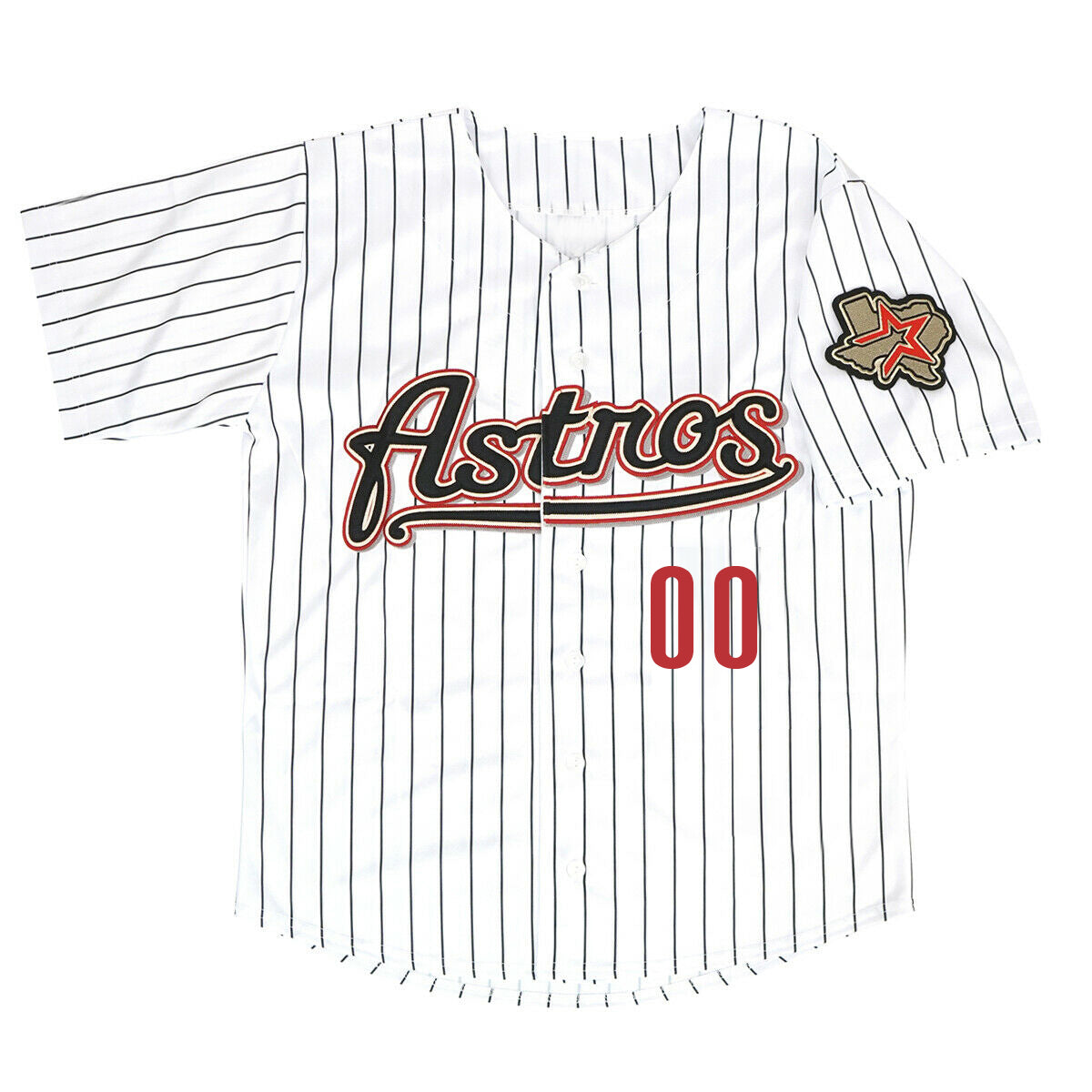 Custom Houston Astros 2012 White Men's Jersey Stitched Black Stripe baseball jersey product view 1