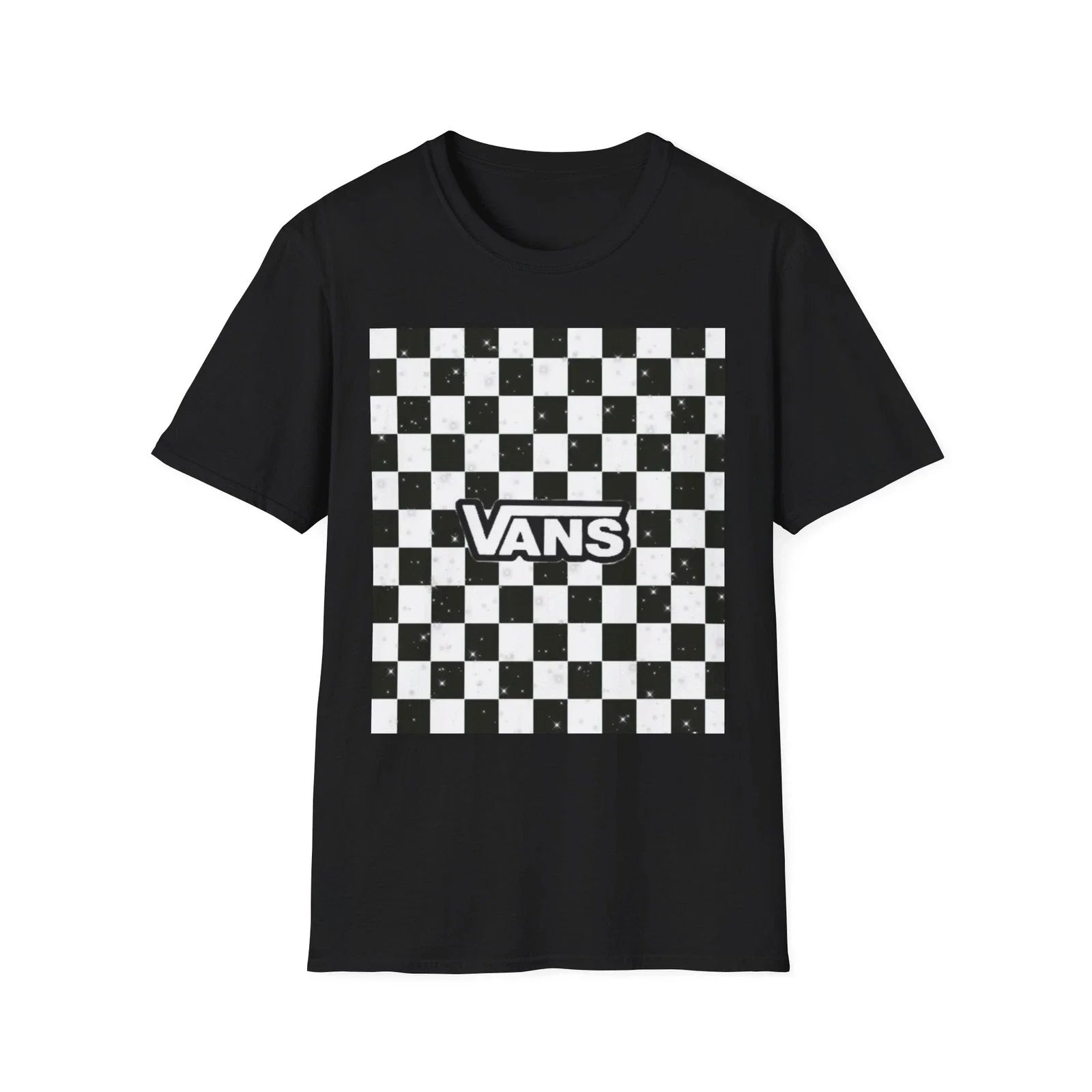 Checkerboard Vans Black White Skate Logo - Adult & Kids T-Shirts, Sweatshirts & Hoodies apparel design preview 1
