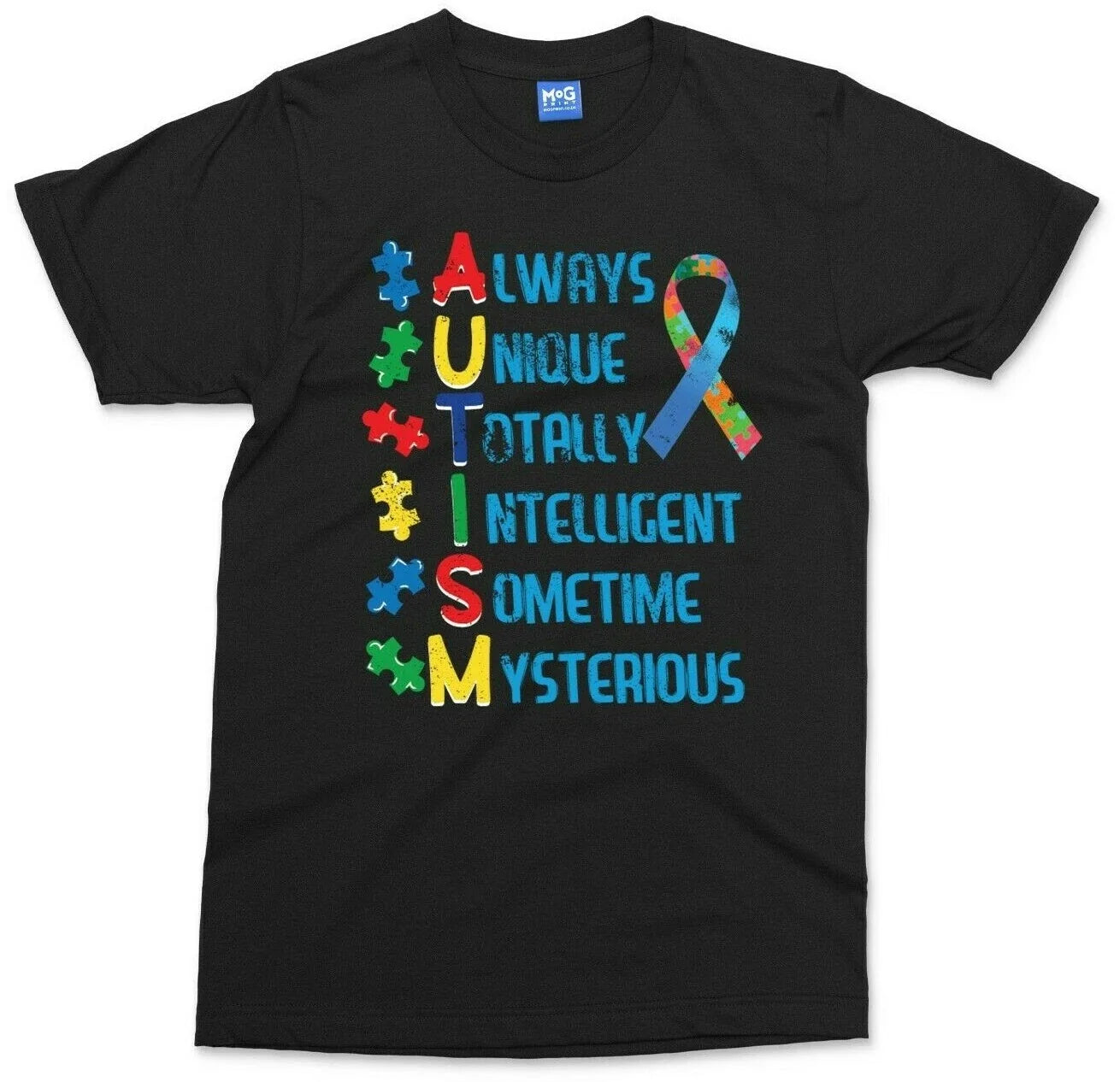 AUTISM Awareness Always Unique Colourful Autistic - Adult & Kids T-Shirts, Sweatshirts & Hoodies apparel design preview 1