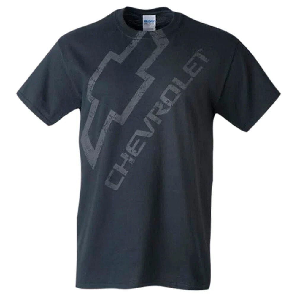 Chevrolet Distressed Bowtie Black Front Print Only - Adult & Kids T-Shirts, Sweatshirts & Hoodies apparel design preview 1