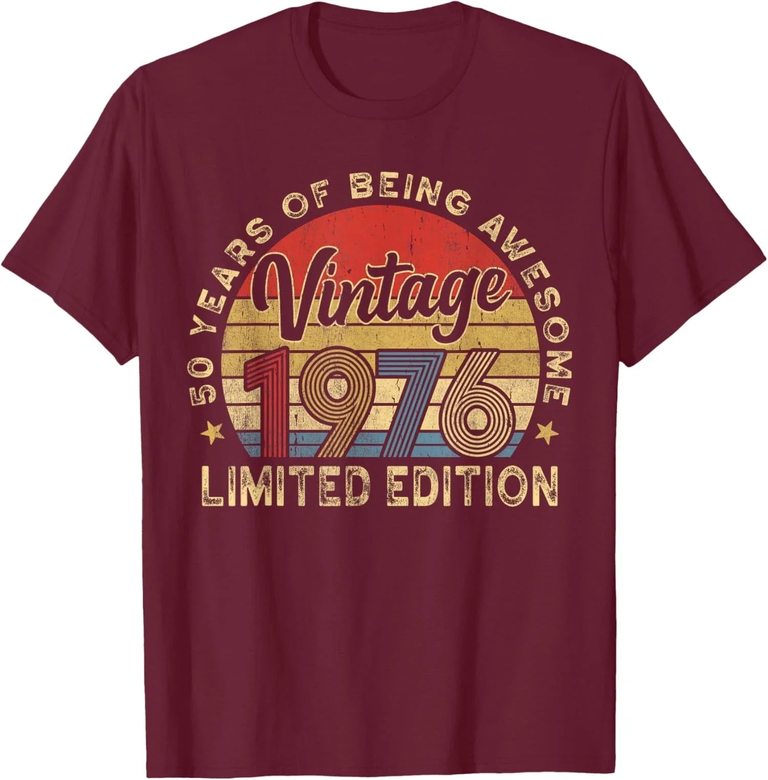 Retro 50th Birthday 1976 50 Year Old Party - Adult & Kids T-Shirts, Sweatshirts & Hoodies apparel design preview 1