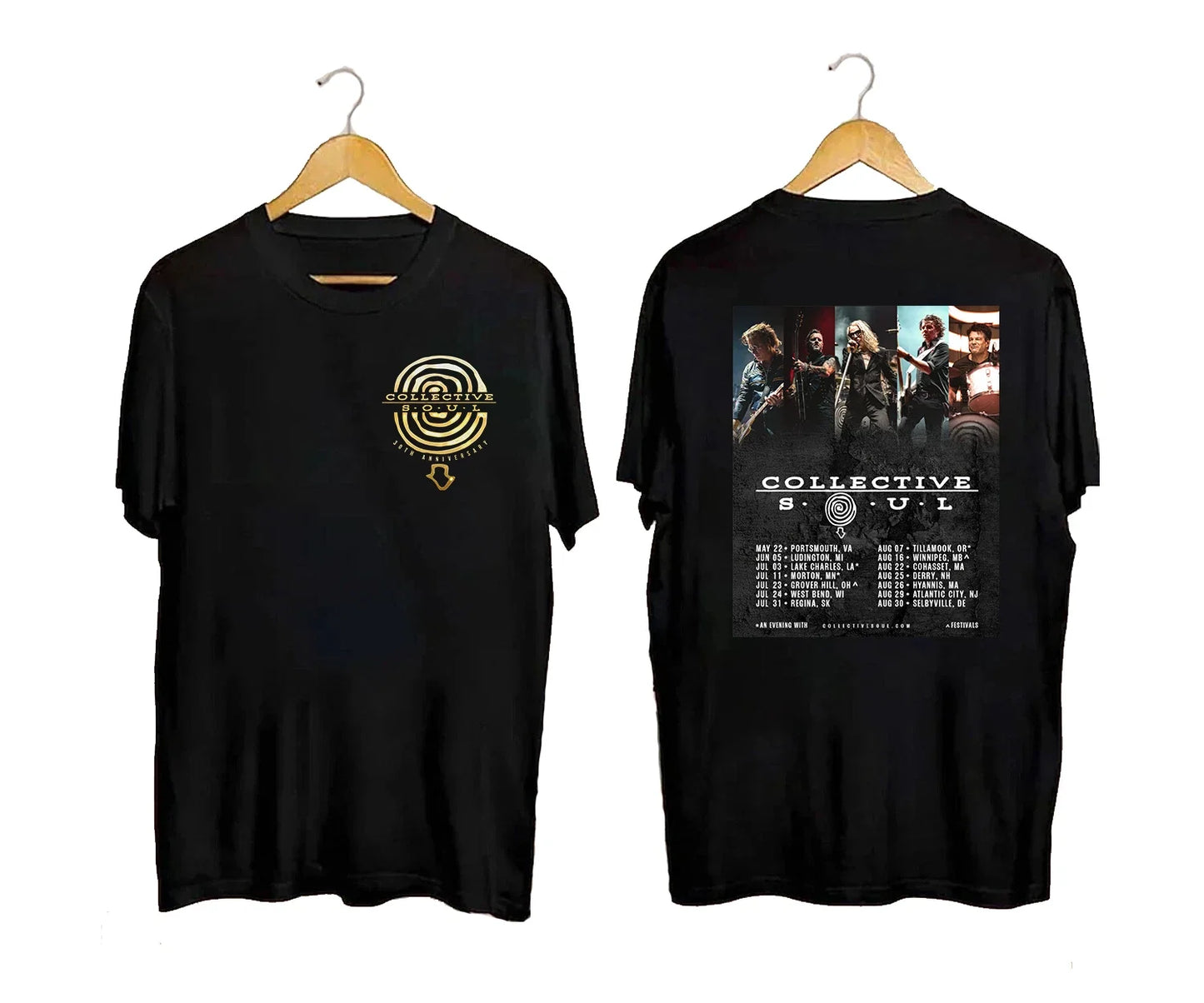 Collective Soul 30th Anniversary Tour 2026 Dates Band - Adult & Kids T-Shirts, Sweatshirts & Hoodies apparel design preview 1