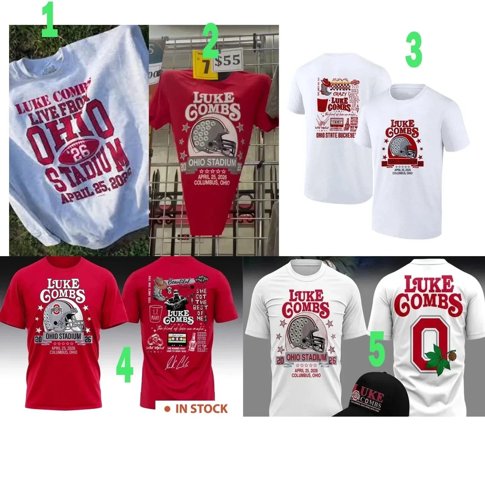 Luke Combs Tour April 25, 2026 Columbus, Ohio Reprint - Adult & Kids T-Shirts, Sweatshirts & Hoodies apparel design preview 1