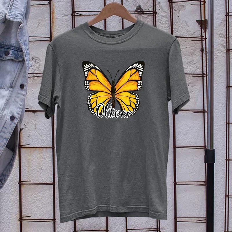 Personalised Butterfly Custom Name Monarch Design - Adult & Kids T-Shirts, Sweatshirts & Hoodies apparel design preview 1