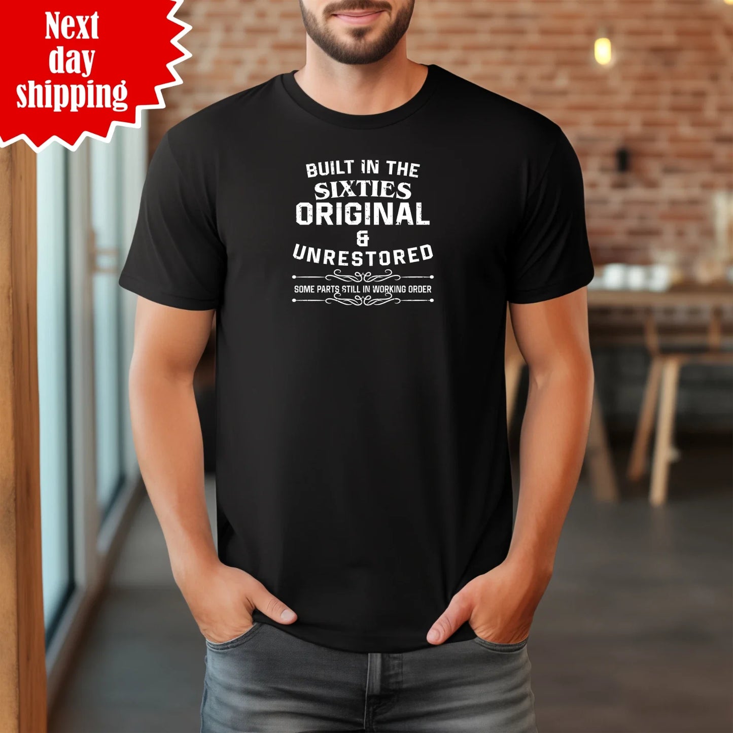 Mens 100% Cotton Printed Built In The Sixties 60's - Adult & Kids T-Shirts, Sweatshirts & Hoodies apparel design preview 1