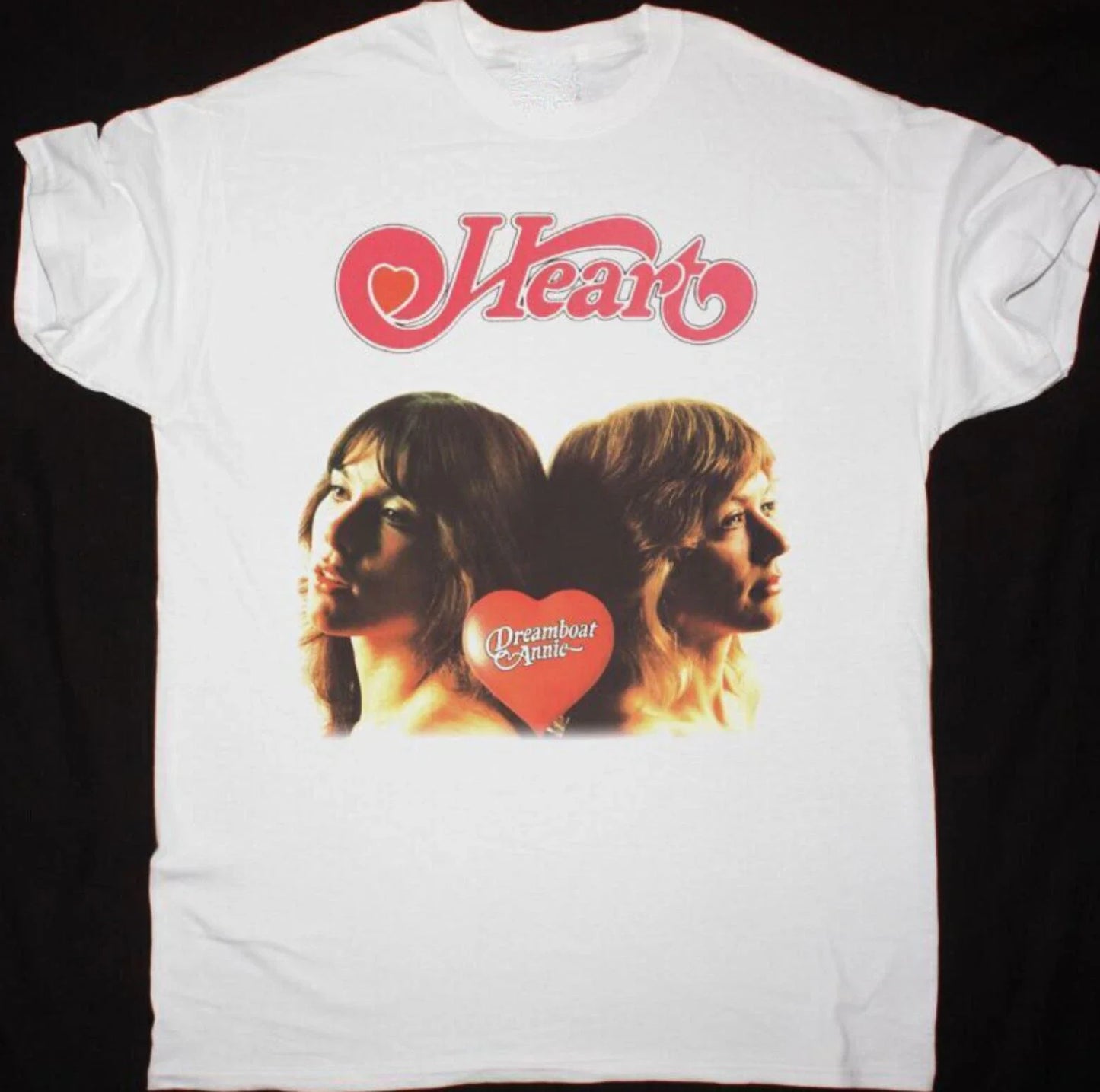 Vtg HEART DREAMBOAT ANNIE Cotton White Unisex Classic - Adult & Kids T-Shirts, Sweatshirts & Hoodies apparel design preview 1