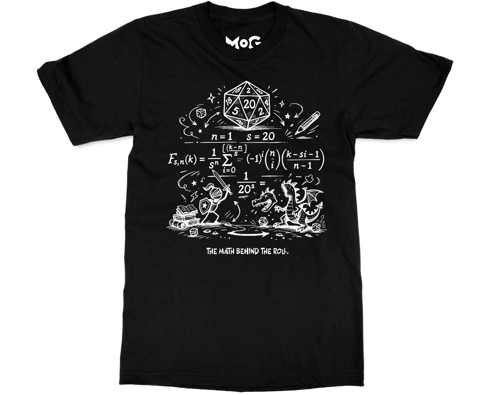20-Sided Dice Funny Roleplaying Gamer Meme Geeky for - Adult & Kids T-Shirts, Sweatshirts & Hoodies apparel design preview 1