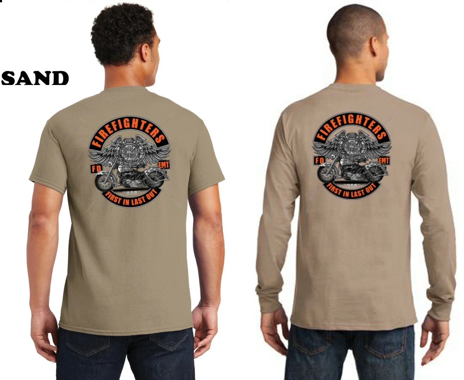 Biker Life Firefighter First Responder Custom Built - Adult & Kids T-Shirts, Sweatshirts & Hoodies apparel design preview 1