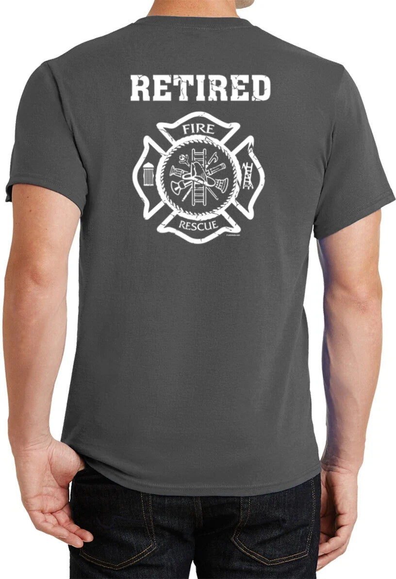 Retired Firefighter Front and Back - Adult & Kids T-Shirts, Sweatshirts & Hoodies apparel design preview 1