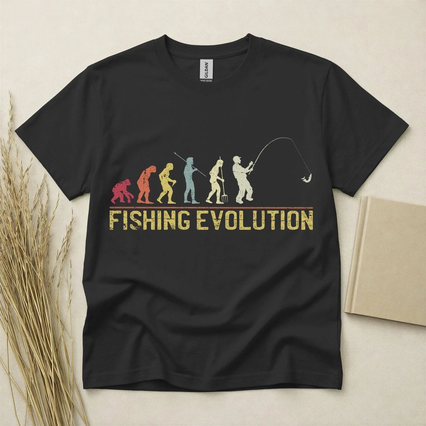 Fishing Evolution Funny Angler Gift Custom Year Top - Adult & Kids T-Shirts, Sweatshirts & Hoodies apparel design preview 1