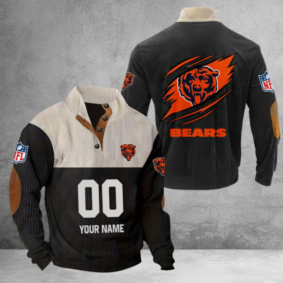 Customize Name And Number Chicago Football Corduroy - Adult & Kids T-Shirts, Sweatshirts & Hoodies apparel design preview 1