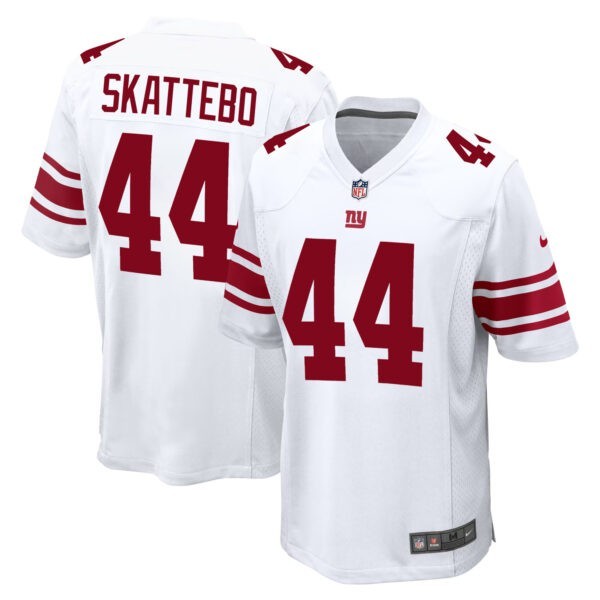 Cam Skattebo New York Giants Jersey - White football jersey product view 1