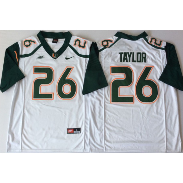 Sean Taylor Miami Hurricanes Alumni Alternate Jersey - White hockey jersey product view 1