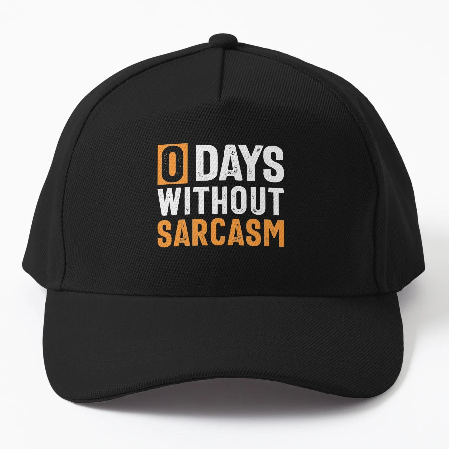0 Days Without Sarcasm Funny New Era Snapback - Low-Profile - Snapback, Trucker Hat, Dad Hat, Denim Baseball Cap