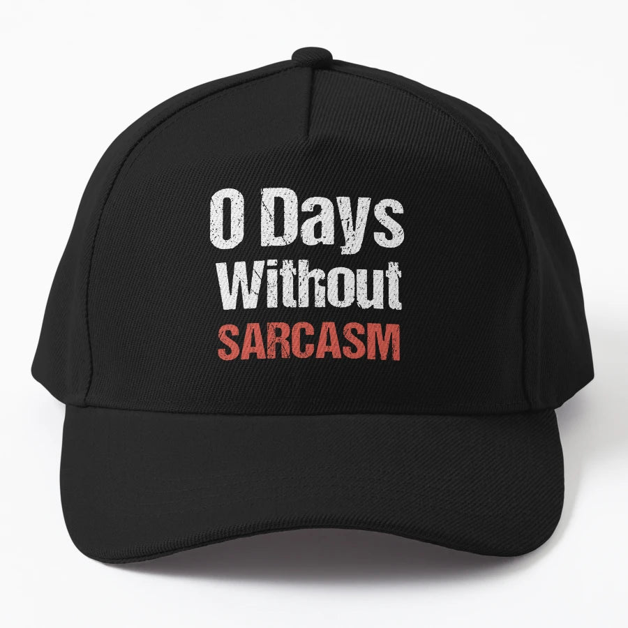 0 Days Without Sarcasm Funny Joke Trucker Hat - Low-Profile - Snapback, Trucker Hat, Dad Hat, Denim Baseball Cap