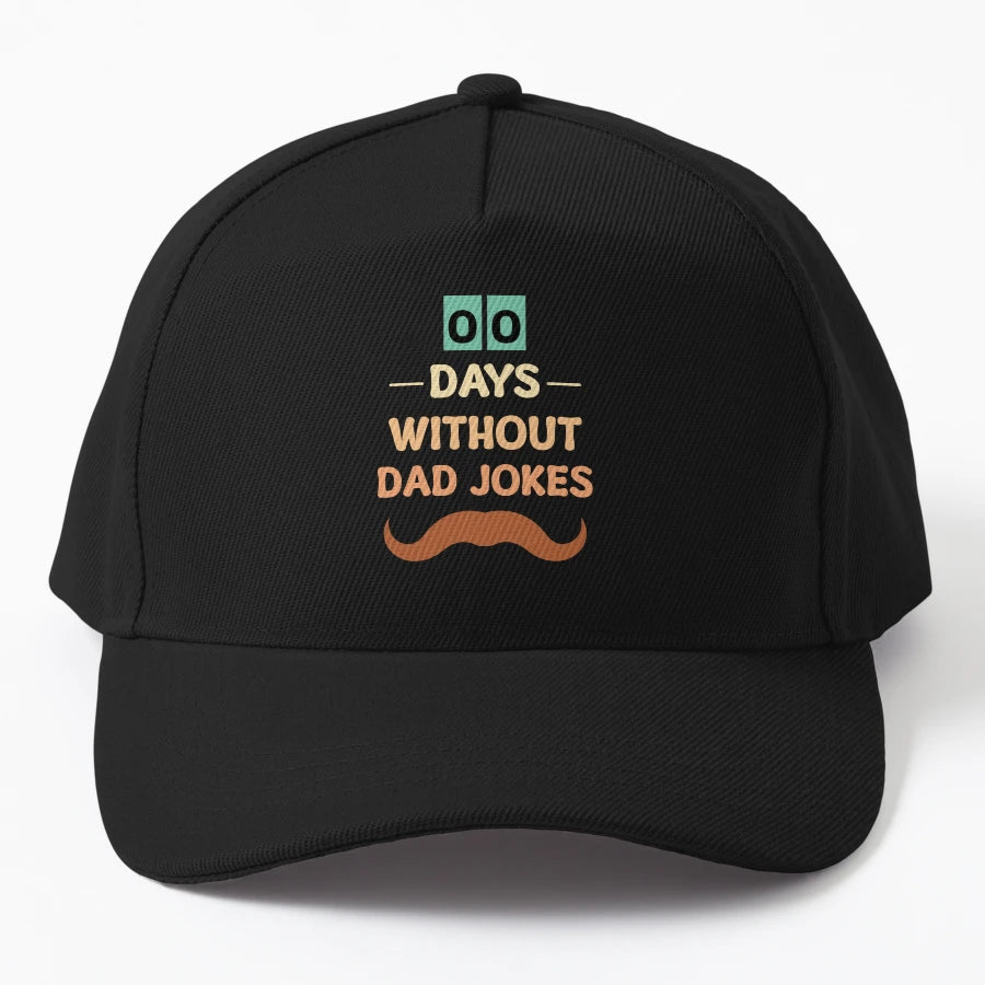 0 Days Without Dad Jokes New Era Snapback - Embroidered - Snapback, Trucker Hat, Dad Hat, Denim Baseball Cap