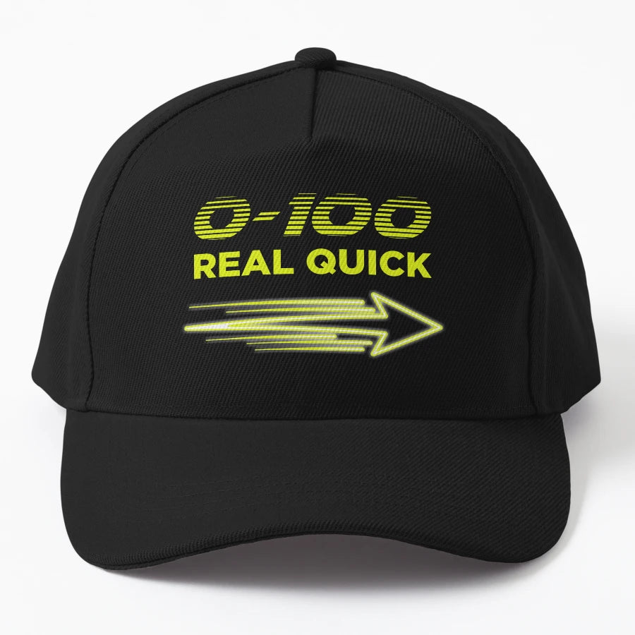 0 100 Real Quick Fast Car Street Racing New Era Snapback - Snapback, Trucker Hat, Dad Hat, Denim Baseball Cap