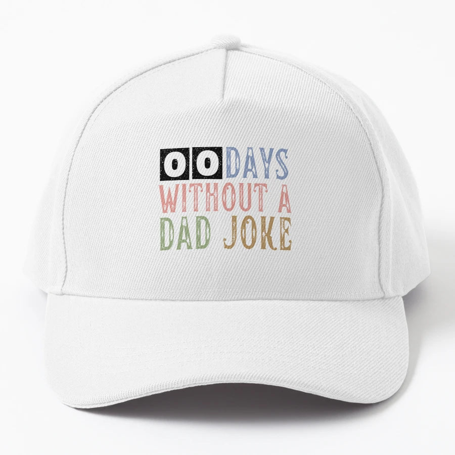 00 Days Without Dad Joke Trucker Hat - Washed Cotton - Snapback, Trucker Hat, Dad Hat, Denim Baseball Cap