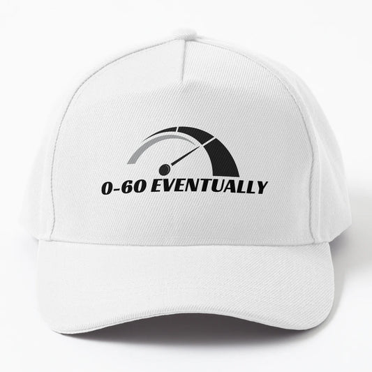 0 60 Eventually 0 To 60 Eventually Funny New Era Snapback - Snapback, Trucker Hat, Dad Hat, Denim Baseball Cap