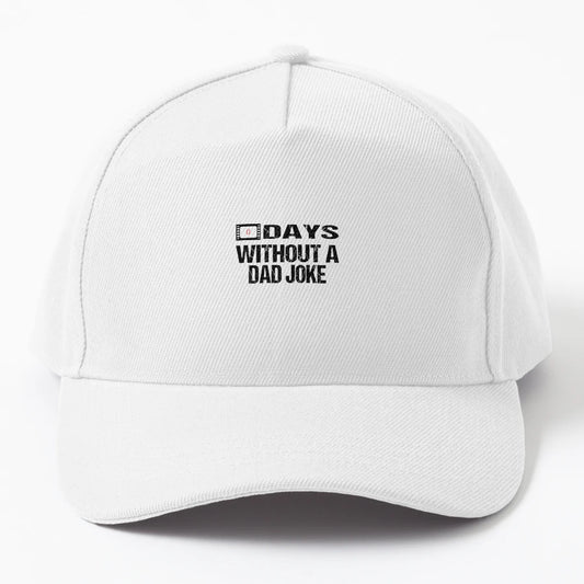 00 Days Without Dad Joke Funny Dad Denim Baseball Cap - Snapback, Trucker Hat, Dad Hat, Denim Baseball Cap