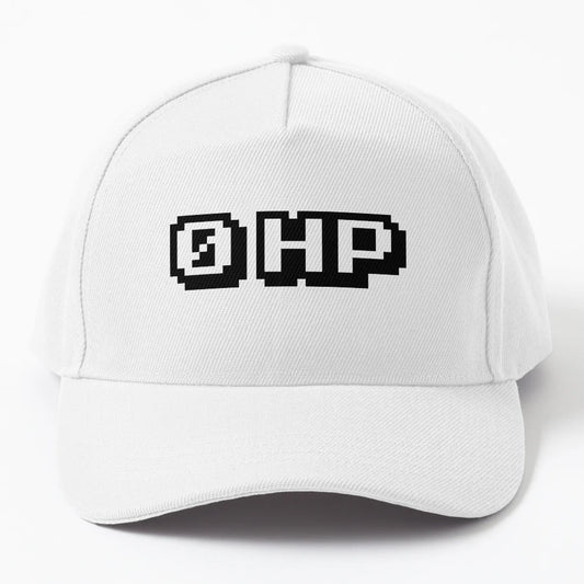 0 Hp Gaming Memes Pixel Typography Denim Baseball Cap - Snapback, Trucker Hat, Dad Hat, Denim Baseball Cap