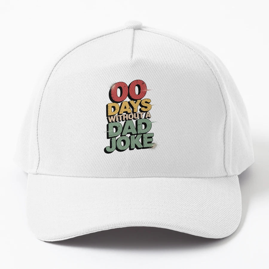00 Days Without Dad Joke Fathers Day New Era Snapback - Snapback, Trucker Hat, Dad Hat, Denim Baseball Cap