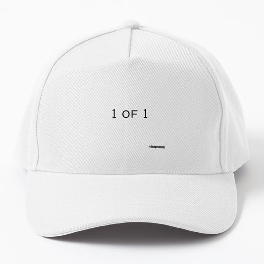 1 1 Text Graphic V1 White Trucker Hat for Outdoor Lovers - Snapback, Trucker Hat, Dad Hat, Denim Baseball Cap