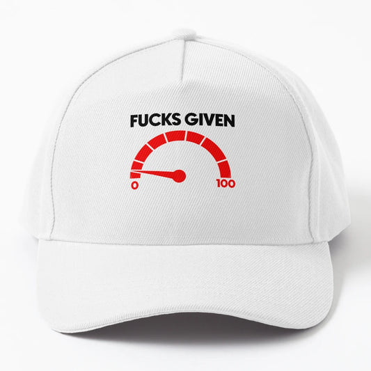 0 Fucks Given OTTO Dad Hat - Distressed Skater Style - Snapback, Trucker Hat, Dad Hat, Denim Baseball Cap